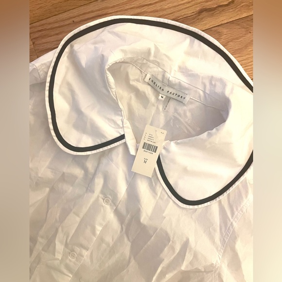 New With Tags* English Factory Collard Blouse by Anthropologie - Picture 4 of 10